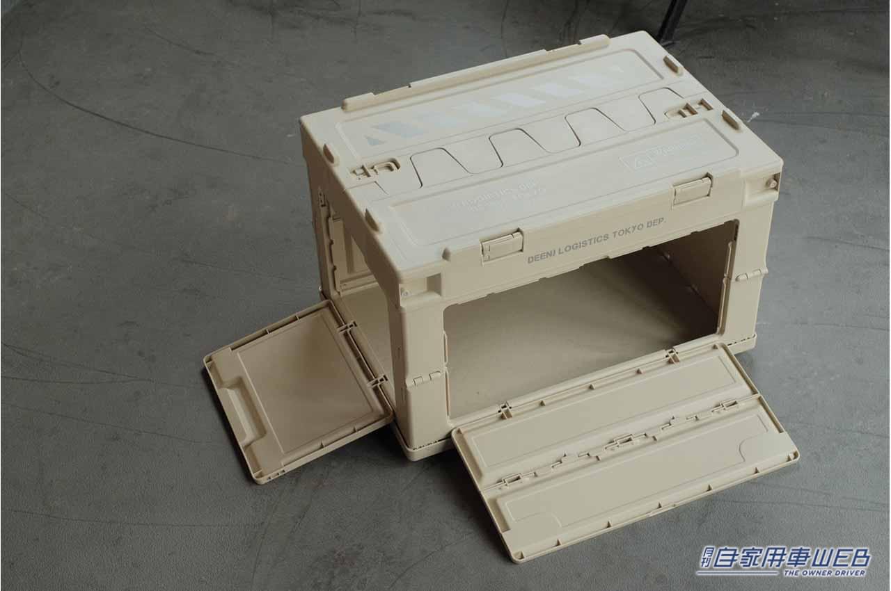 | コンテナを重ねたままでも物の出し入れが可能な横開き機能が嬉しい