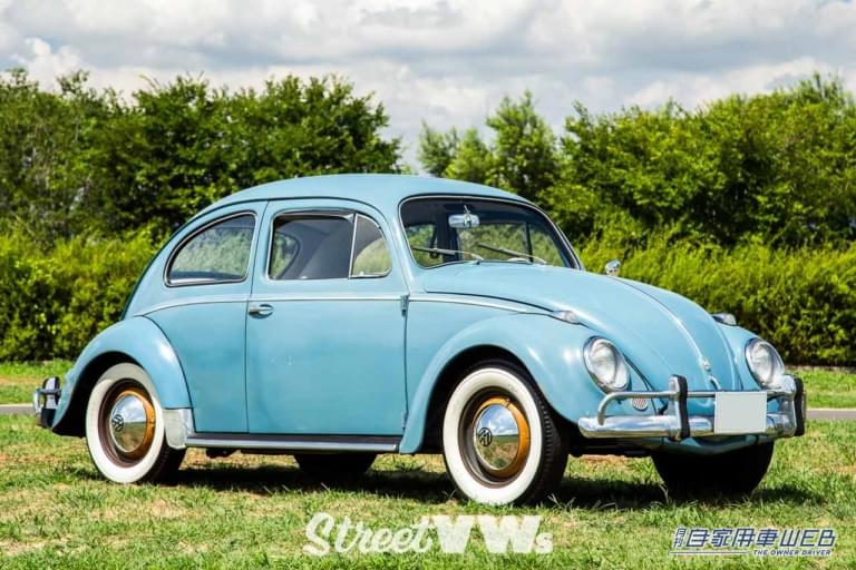 タイプワン|1958~1961年式|前期型スモールスクウェア(北米仕様) |フロント|空冷VWビートル 外見の変遷<前編1938〜1964>