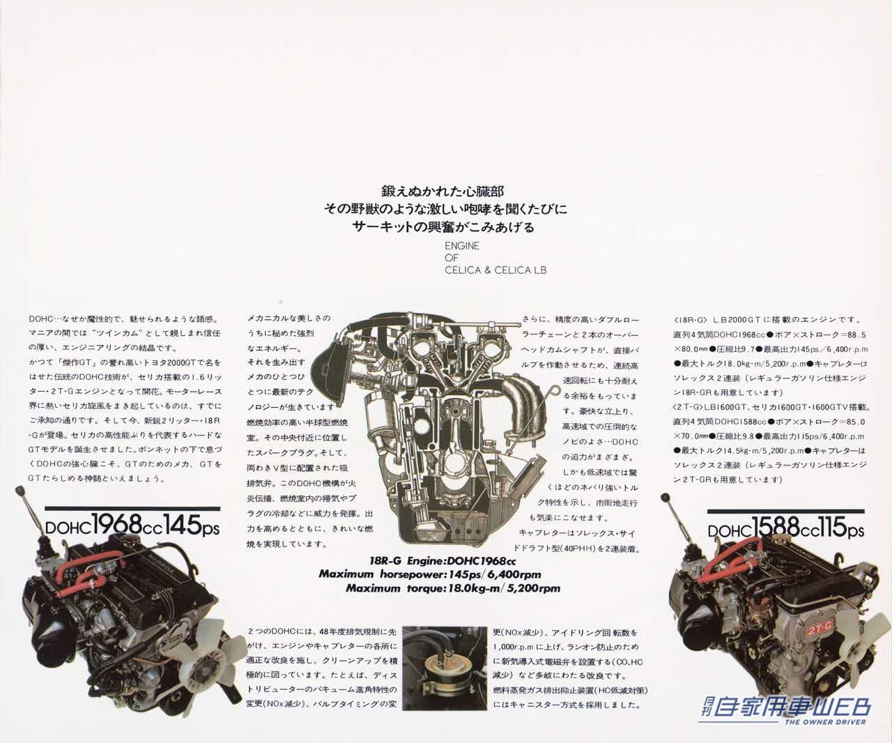 |【懐かしの名車カタロググラフィティ】トヨタ  セリカ(初代)【TOYOTA CELICA(1st)】