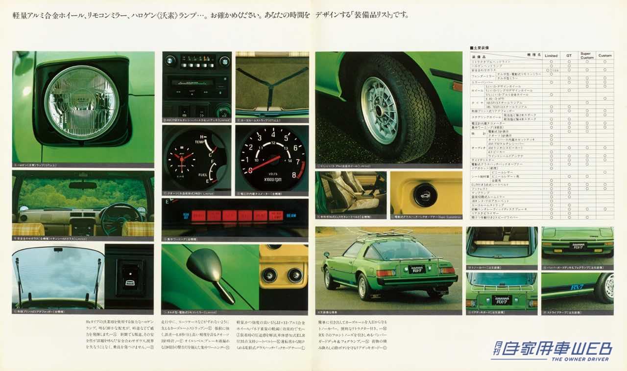 |【懐かしの名車カタロググラフィティ】マツダ サバンナRX-7(SA22)