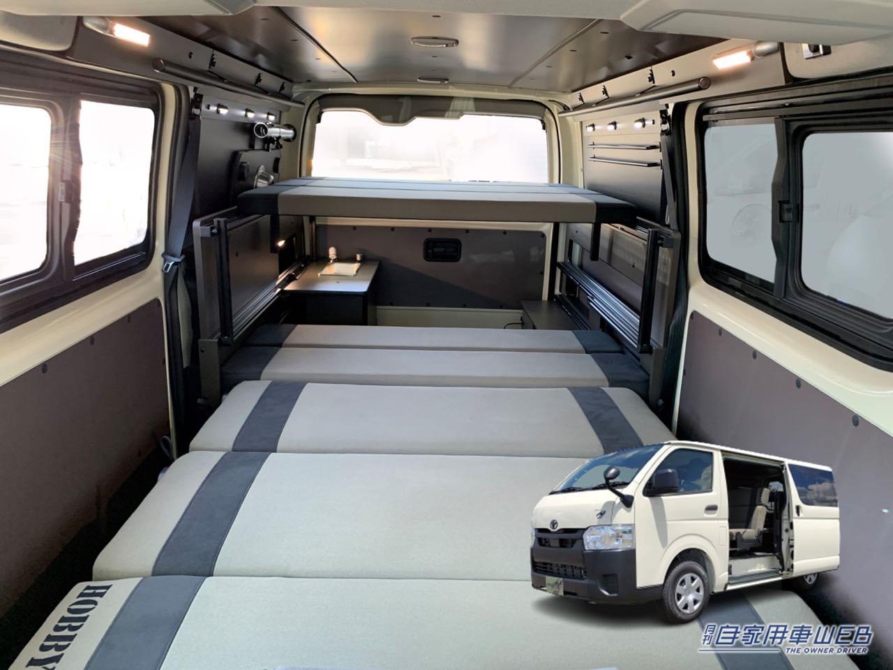 |ハイエースベースの「ホビクル・オーバーランダーIV」に新法規対応、全高1.98mの8ナンバー車が登場