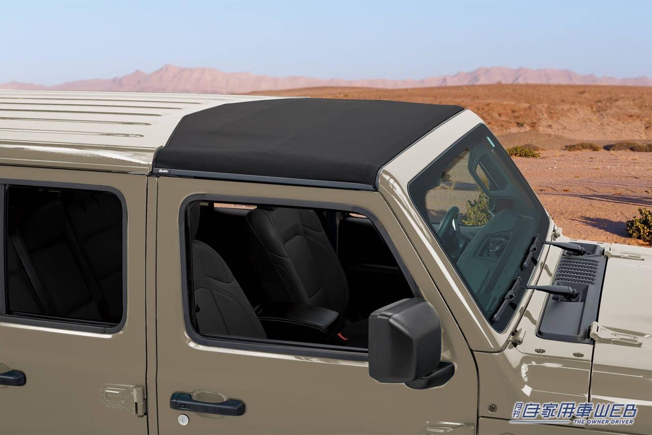 |付け替え可能な開閉式のソフトトップや、 通常ラインナップにはないV6エンジンを採用したジープ ラングラーの特別仕様車を発売