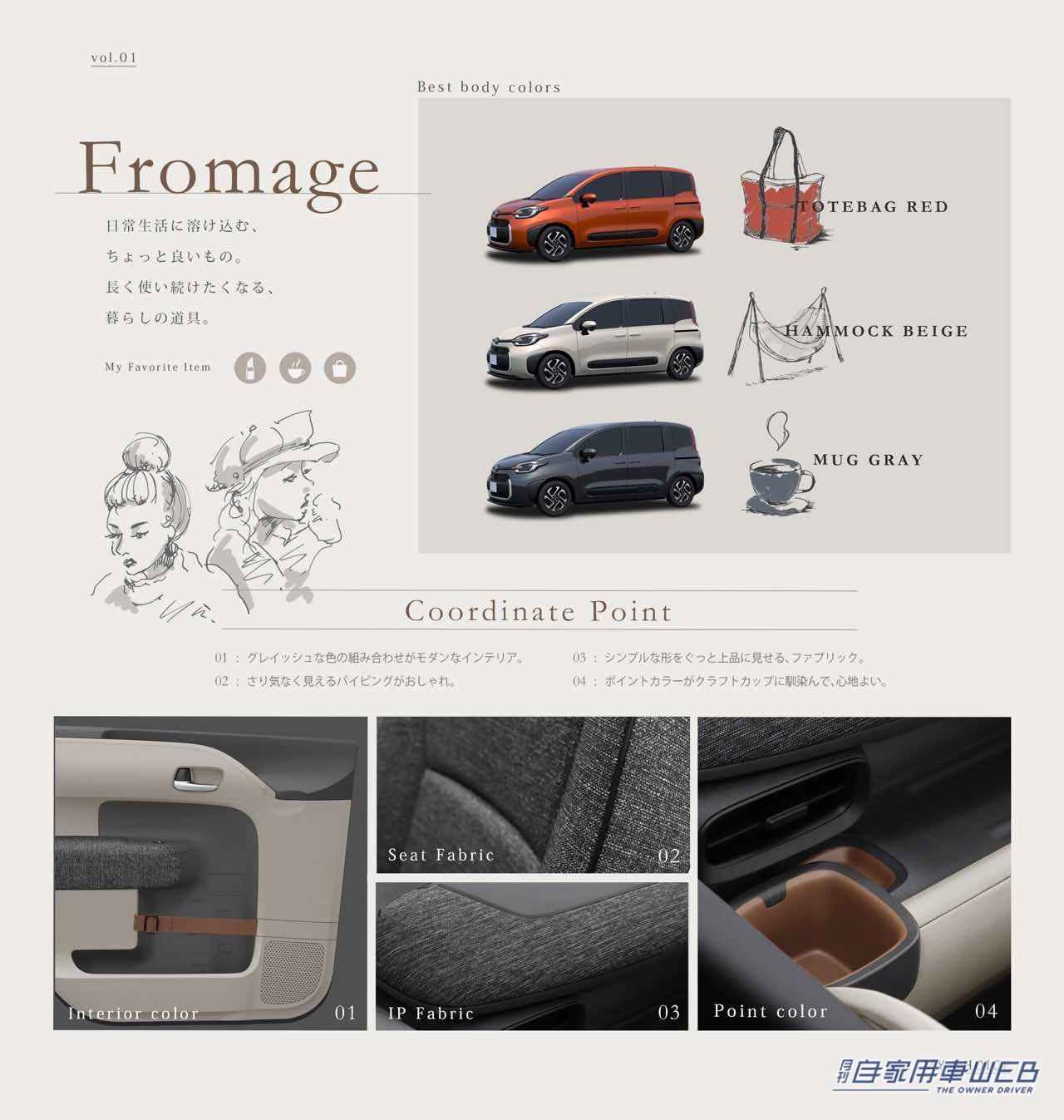 |気兼ねなく使えるツール感溢れるデザインを目指した、トヨタ新型シエンタのデザインスケッチを公開