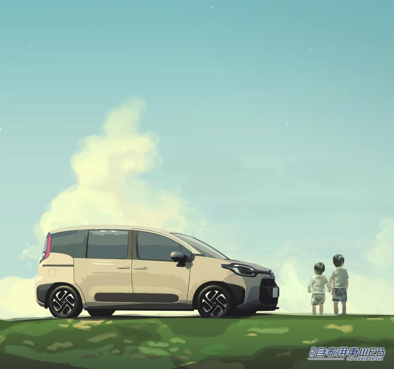 |気兼ねなく使えるツール感溢れるデザインを目指した、トヨタ新型シエンタのデザインスケッチを公開