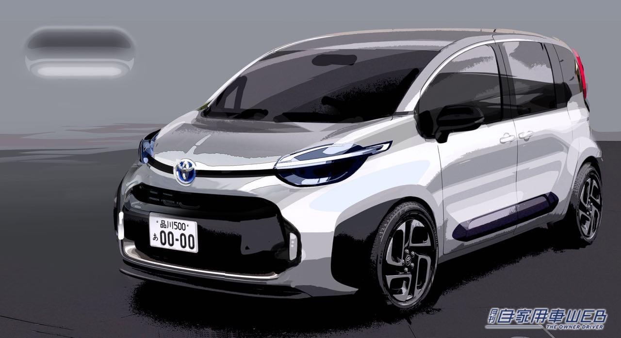 |気兼ねなく使えるツール感溢れるデザインを目指した、トヨタ新型シエンタのデザインスケッチを公開