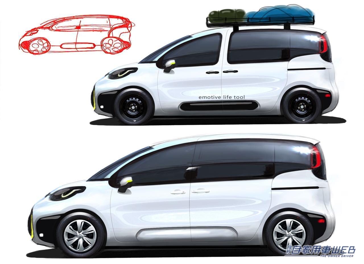 |気兼ねなく使えるツール感溢れるデザインを目指した、トヨタ新型シエンタのデザインスケッチを公開