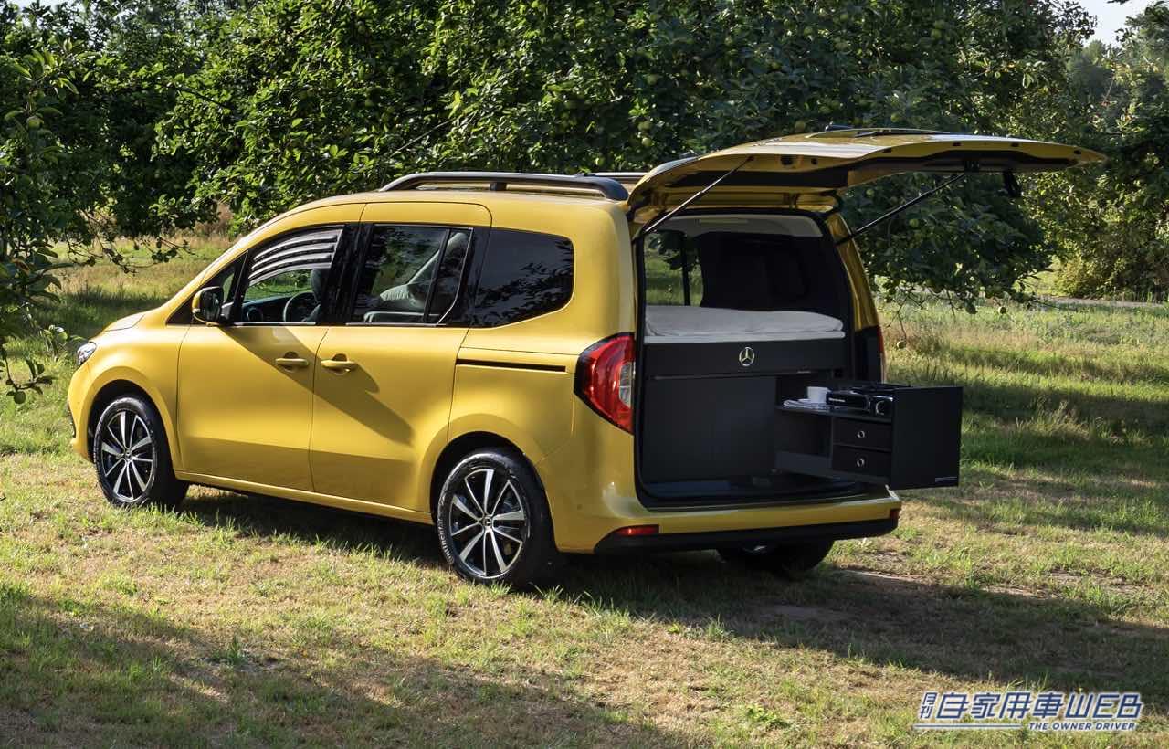 |メルセデス・ベンツが小型ミニバン「Tクラス」用キャンピングキットのマルコポーロ・モジュールを公開