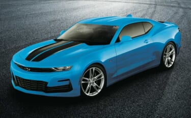 鮮やかなラピッドブルーが圧倒的な存在感。限定20台の「シボレー カマロ RAPID BLUE EDITION」が登場。同時に「CAMARO BEAST DRIVING FAIR」を開催