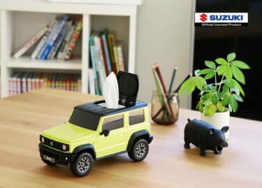 スズキ ジムニーシエラが1/12スケールのウェットティッシュケースとなって登場!猫草だって入るぞ!