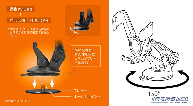 |ドライバー必須アイテム「スマートフォンホルダー」に、業界初となる脱落防止機構を搭載【カーメイト】