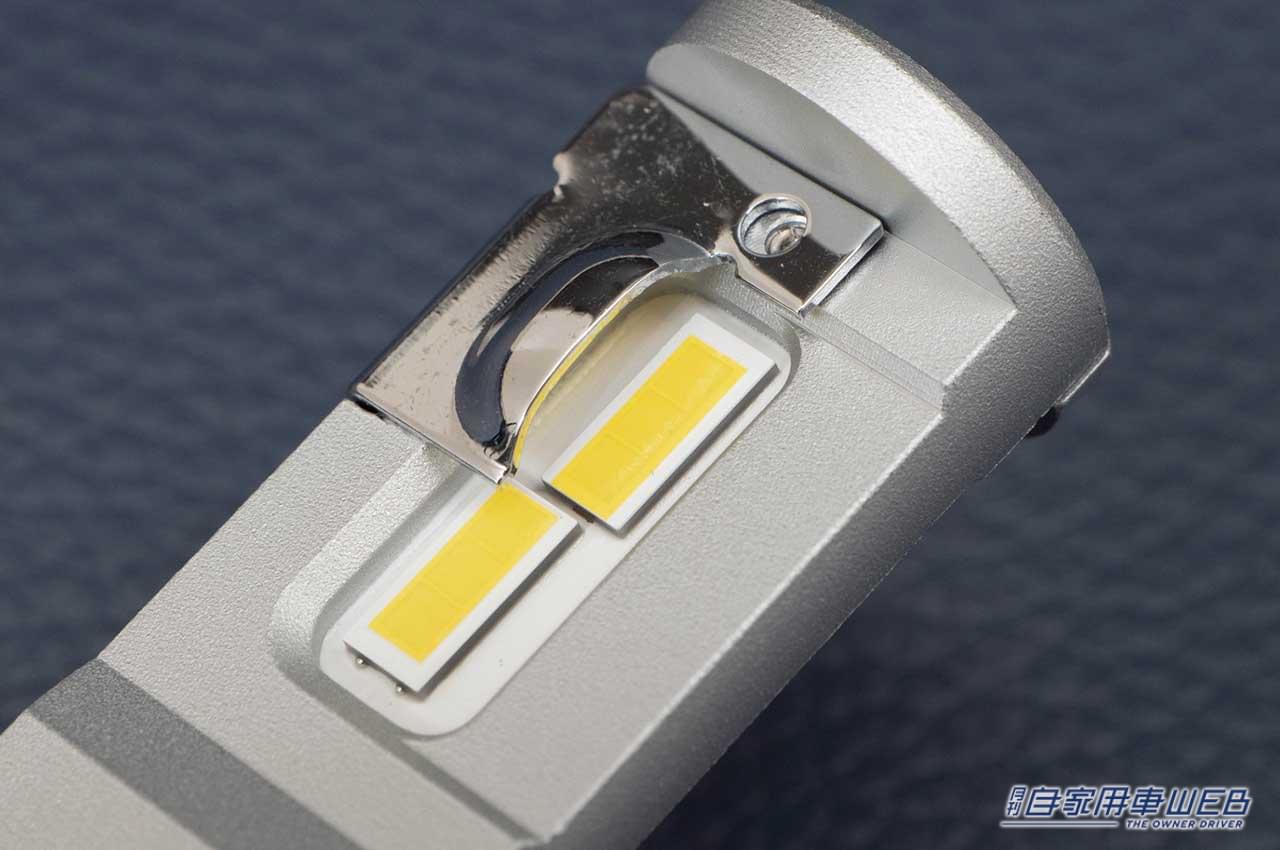 |純正ハロゲンの2.8倍! 明るく純白の光で夜のドライブも安心、ヘッドライト用LEDバルブ