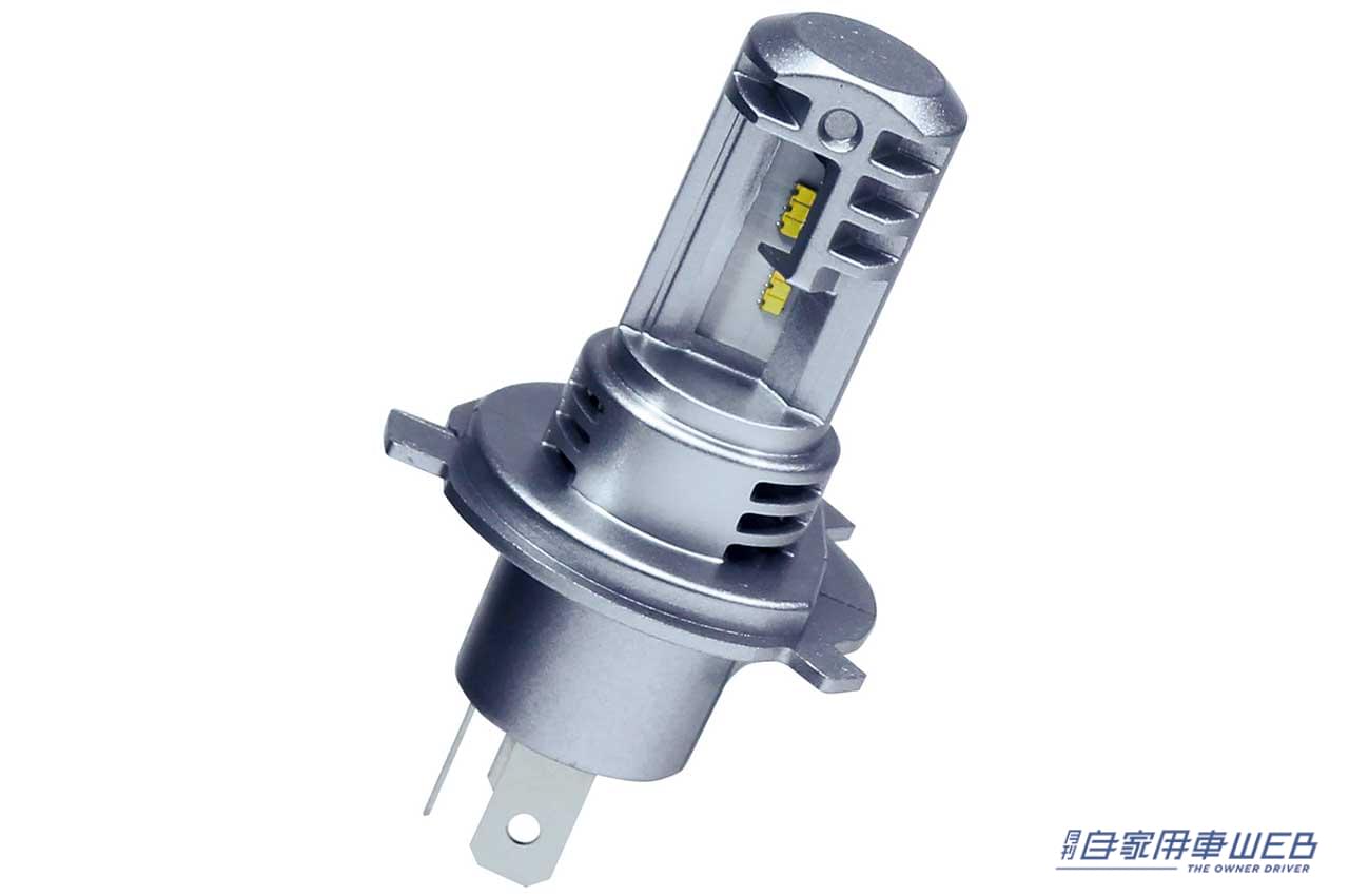 |純正ハロゲンの2.8倍! 明るく純白の光で夜のドライブも安心、ヘッドライト用LEDバルブ