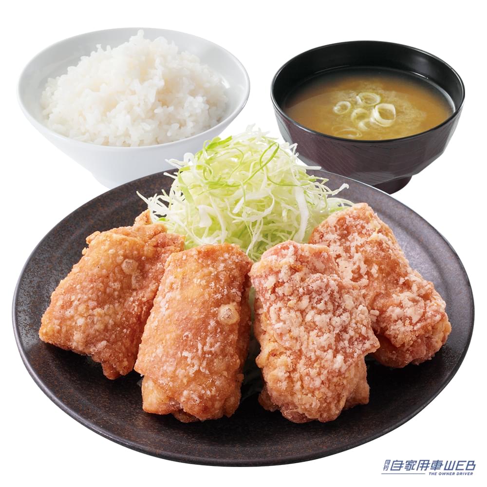 |デカ盛りファン必食!  からあげ&濃厚背脂という背徳感がたまらない『にんにくからあげ』が、からあげ定食専門店「からやま」に新登場!