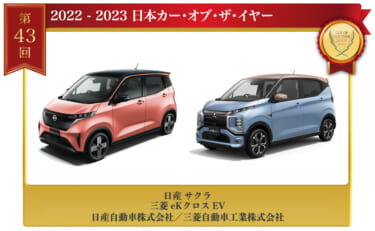 「2022-2023 日本カー・オブ・ザ・イヤー」が決定!43年の歴史の中で、バッテリーEV軽自動車が初の栄冠に