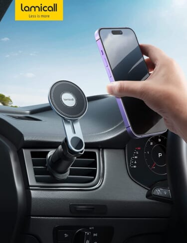 耐荷重とホールド力がアップ!MagSafe対応 の360° マグネット車載ホルダーが便利!