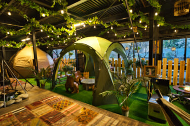 半室内で安心!手ぶらでキャンプ『CAMPING TOWER』の冬季限定の宿泊プランは、あったかアイテム盛りだくさん!
