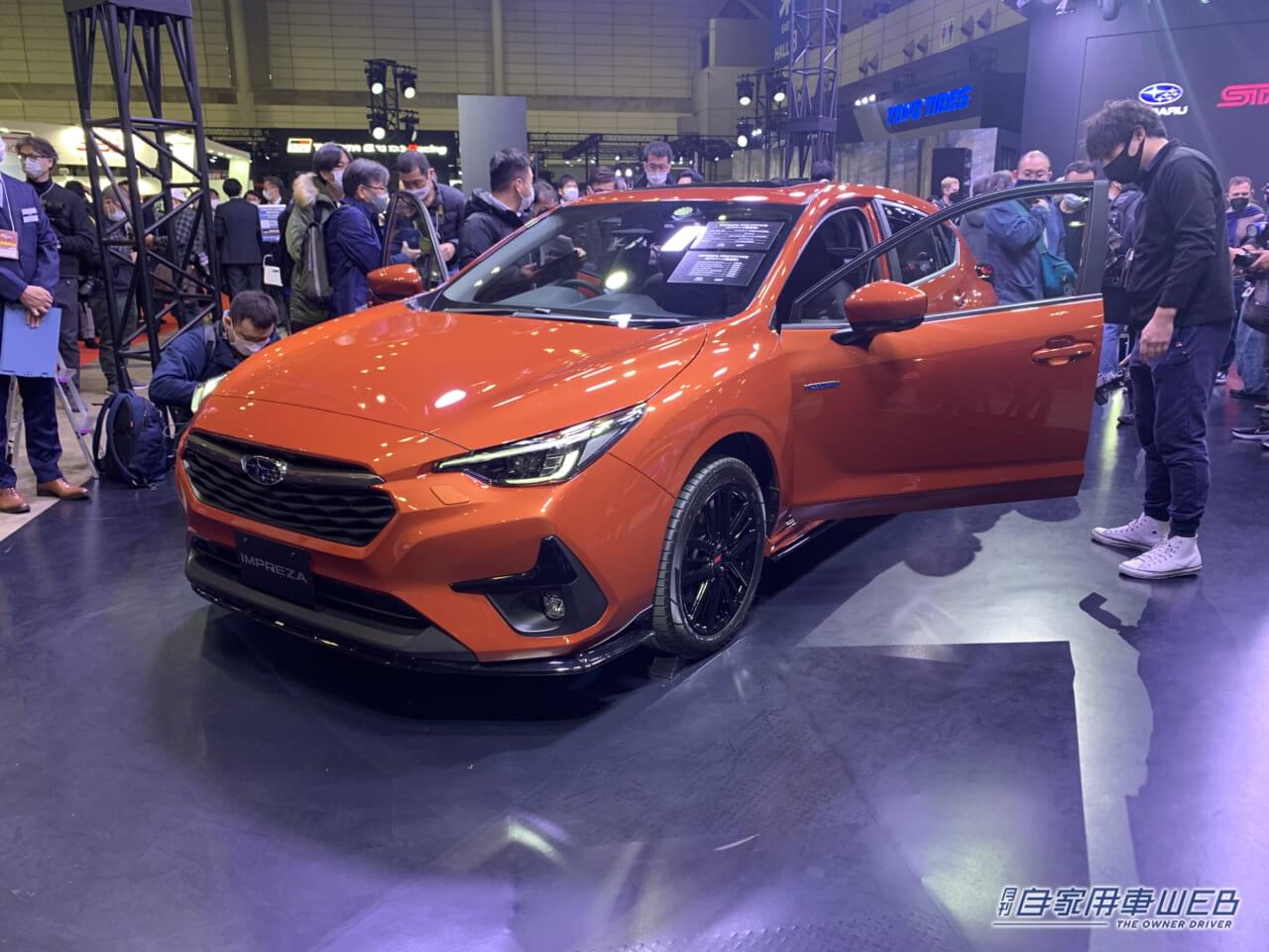 |開発中のSTIパーツを装着した特別仕様!新型「インプレッサ」(日本仕様車)プロトタイプが初公開【東京オートサロン2023 写真で見るスバルブース】