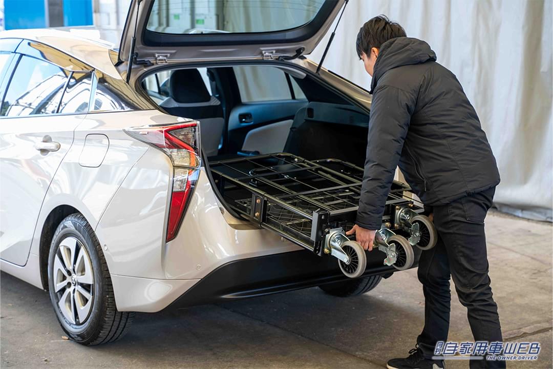 |ハイエースやキャラバンに積めるカゴ台車『天使のカゴ台車 ブラック』が超便利!