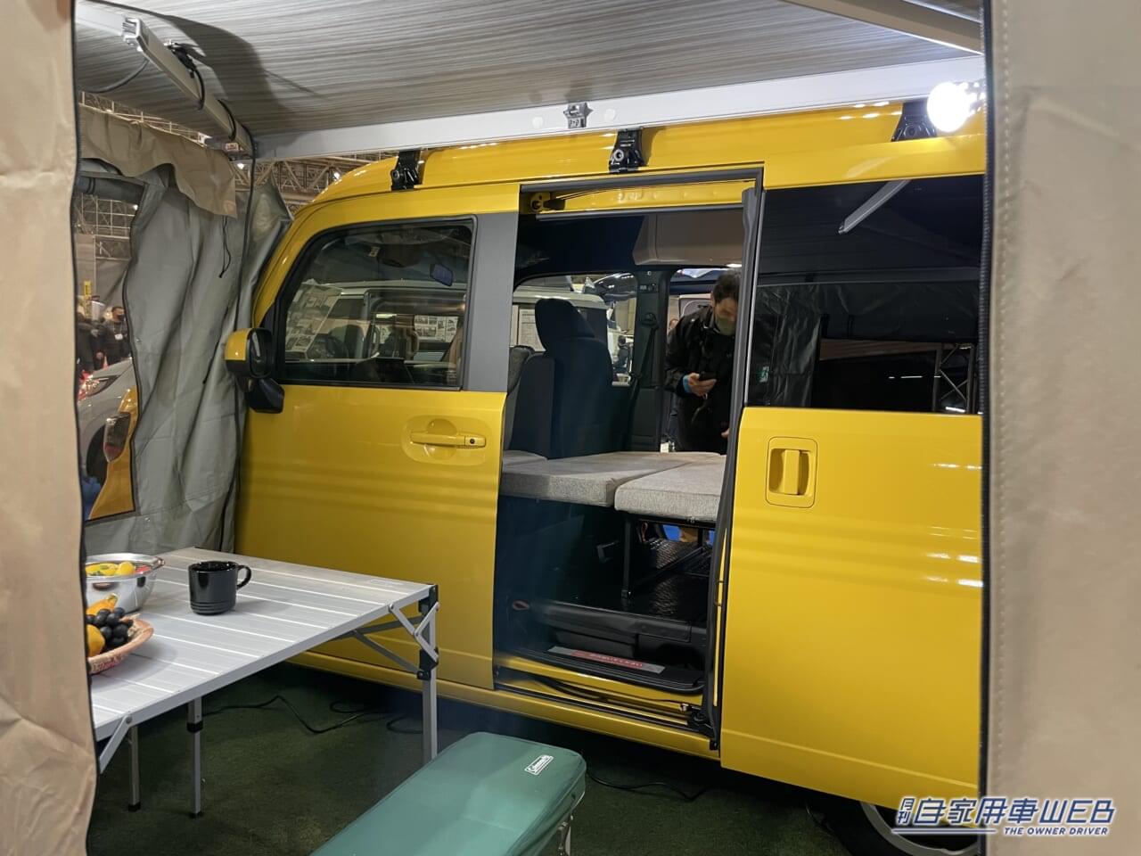 |HONDAのN-VANが軽キャンパーに!サイドオーニングにフラットな車内がアウトドアに最適だ!