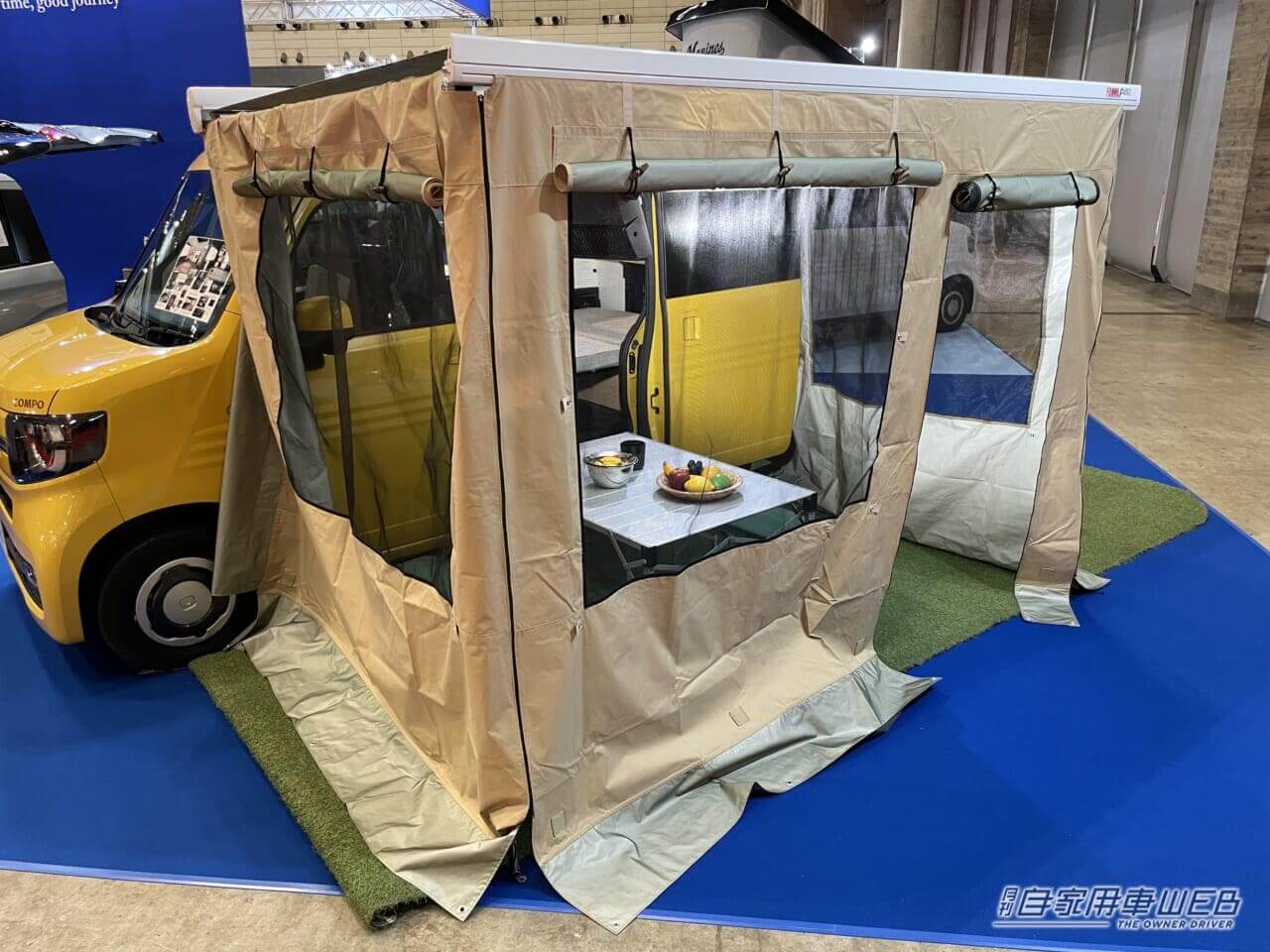 |HONDAのN-VANが軽キャンパーに!サイドオーニングにフラットな車内がアウトドアに最適だ!