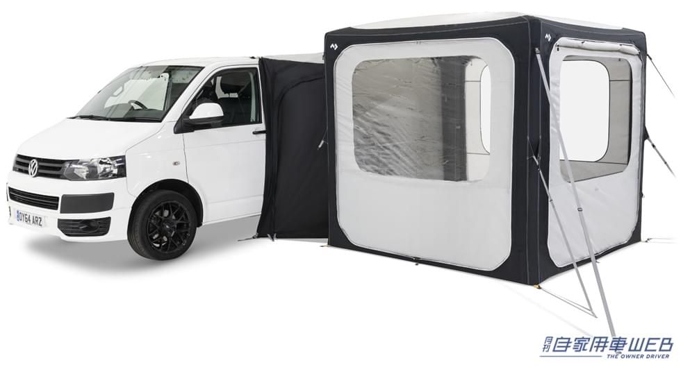 |車に付けて簡単便利なテント!エアーフレーム構造のオーニングテントが登場