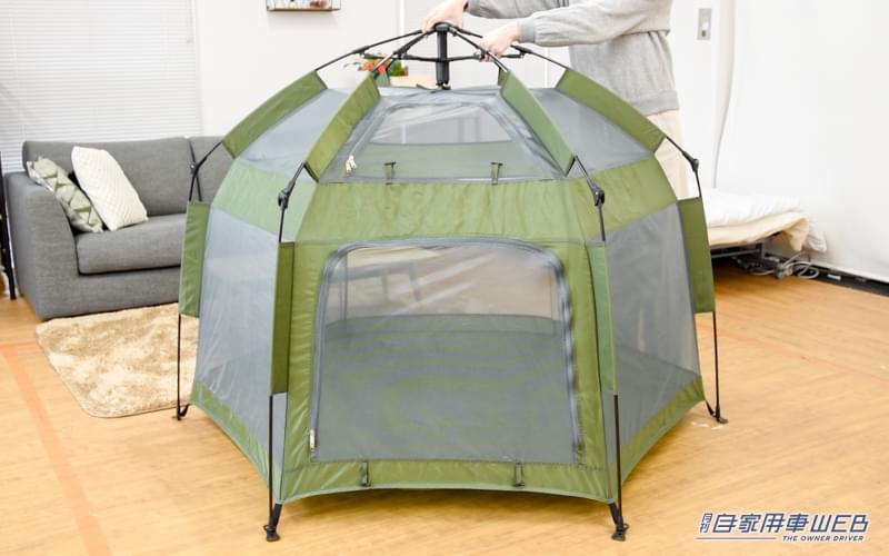 |2秒で開くサンシェードテント!誰でも簡単ワンタッチ!