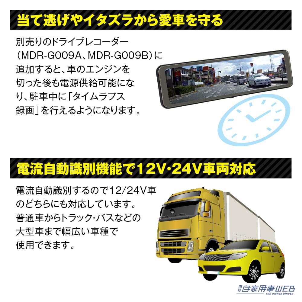 |ミラー型ドラレコMDR-G009が登場!11inchのゴムバンド取り付けタイプ!