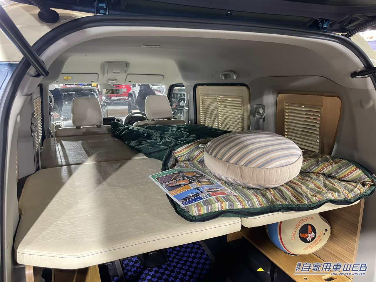 |HONDAモトコンポが積めるSUZUKIエブリイ!しかも車中泊までできちゃう!