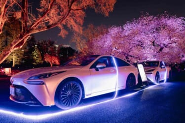 トヨタ「MIRAI」が夜桜を彩る『NAKED桜の新宿御苑2023』