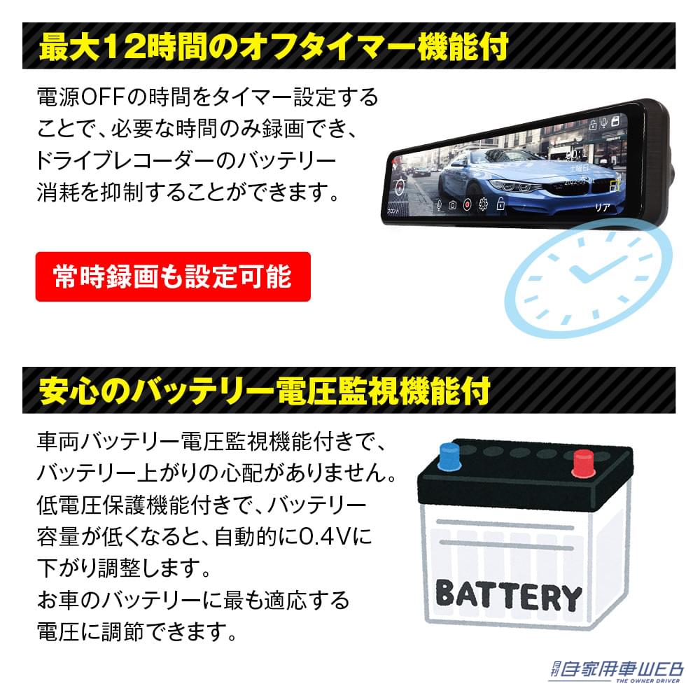 |ズームができるミラー型ドライブレコーダーが、MAXWINから登場!