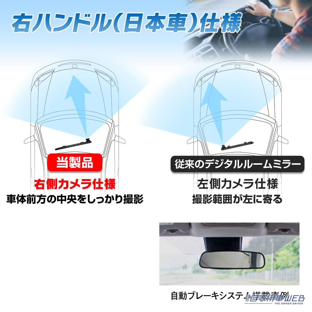 |ズームができるミラー型ドライブレコーダーが、MAXWINから登場!