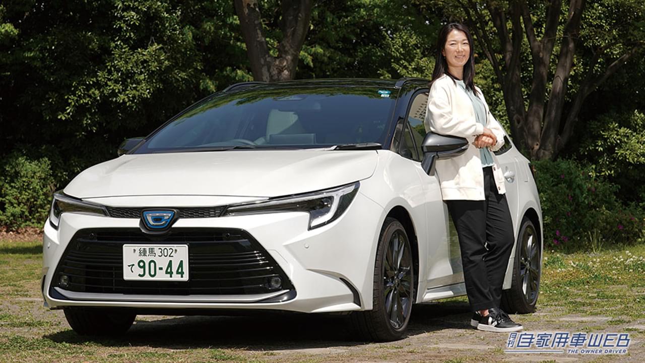 |まるも亜希子の「家族のクルマ選び!」ラゲッジは最大奥行き1,935mm!長い荷物もしっかり詰める【トヨタ カローラツーリング】