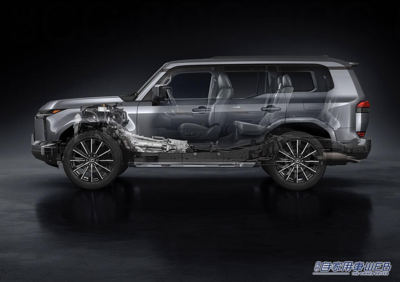 |次期「ランドクルーザープラド」も採用か!? レクサス新型「GX」の鍛え上げられたボディオンフレーム