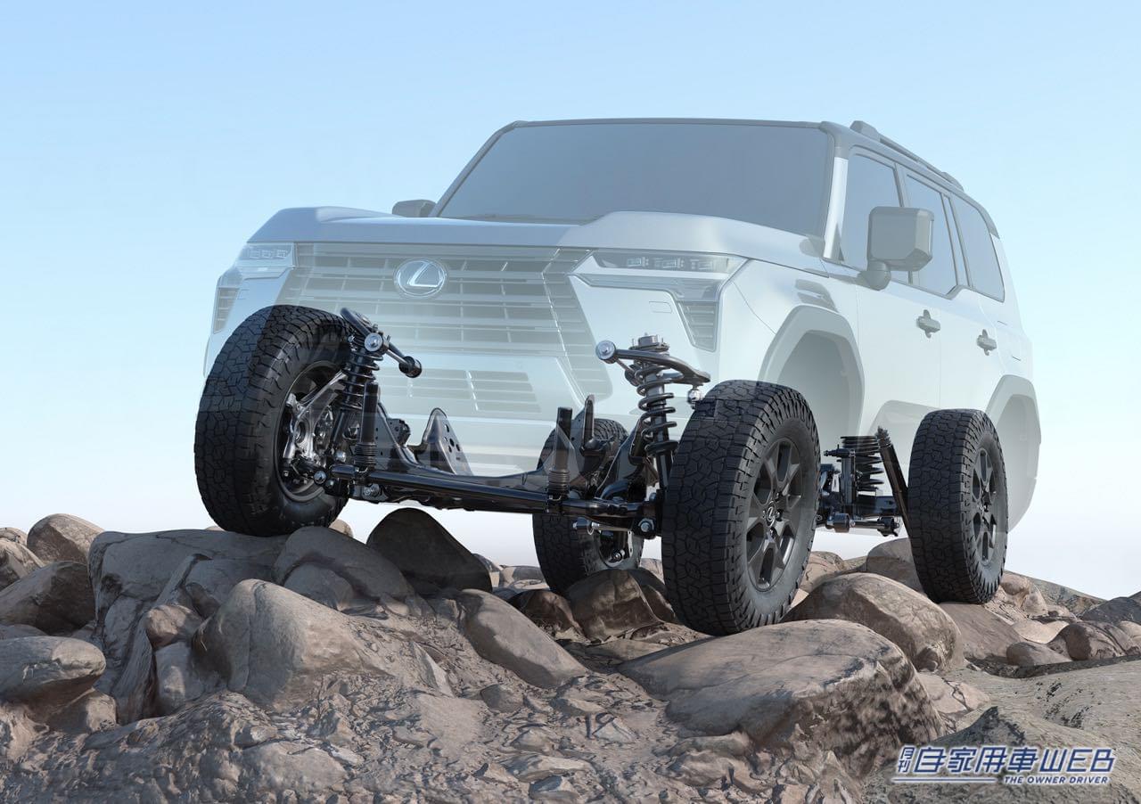|次期「ランドクルーザープラド」も採用か!? レクサス新型「GX」の鍛え上げられたボディオンフレーム