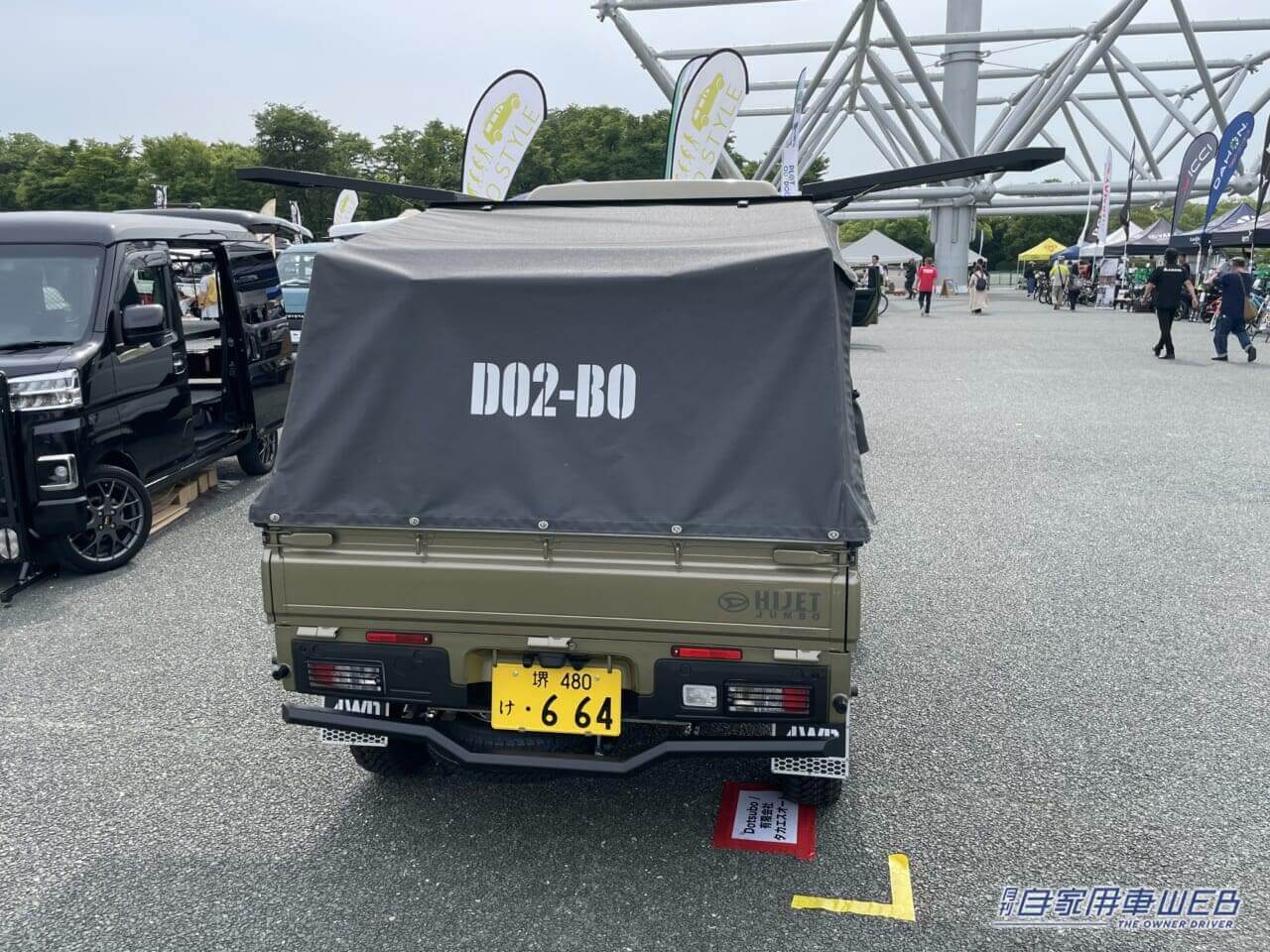 |ミリタリー感抜群のカスタム軽トラ! まるで軍用車のような仕上がりだ