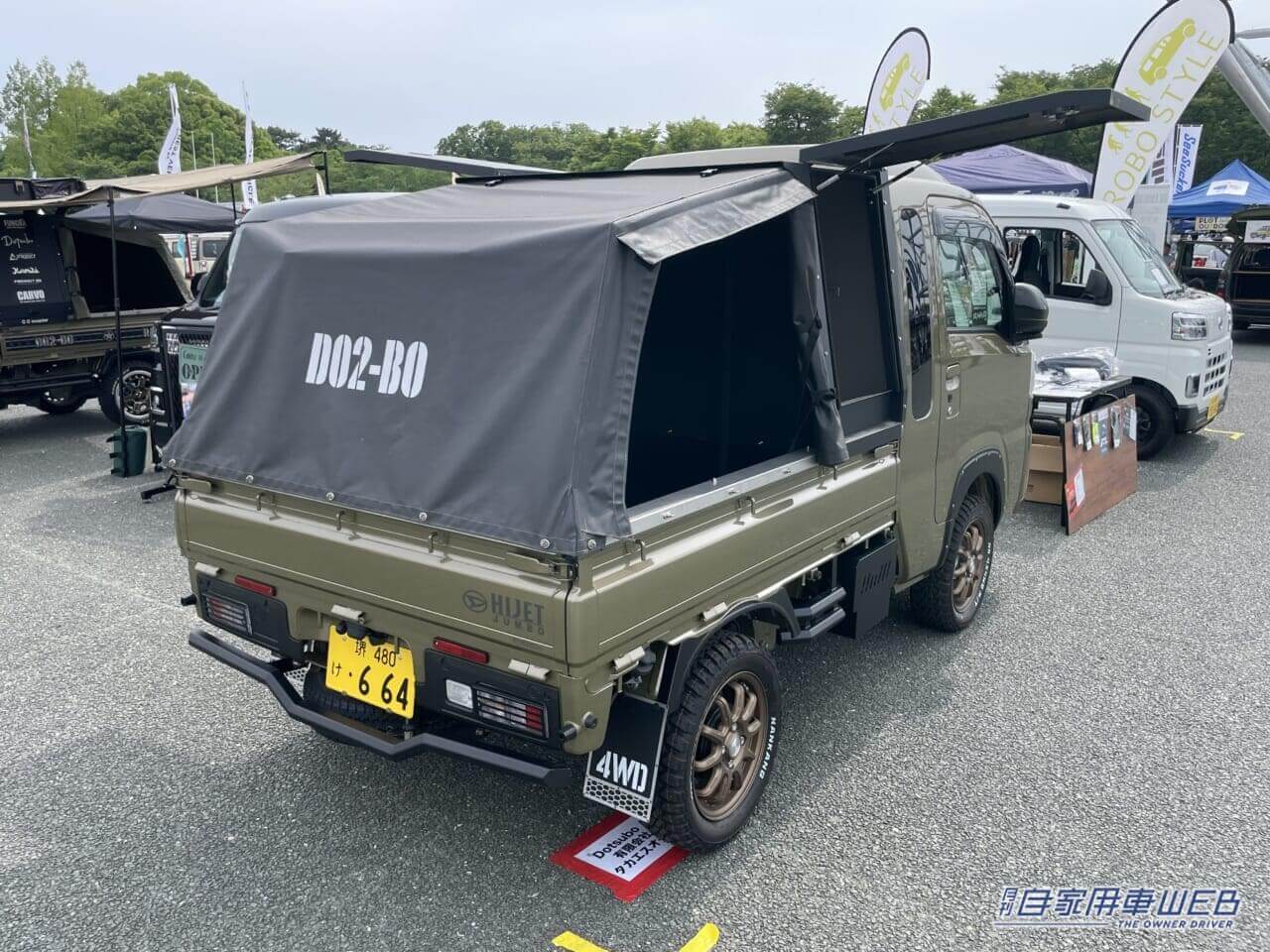 |ミリタリー感抜群のカスタム軽トラ! まるで軍用車のような仕上がりだ