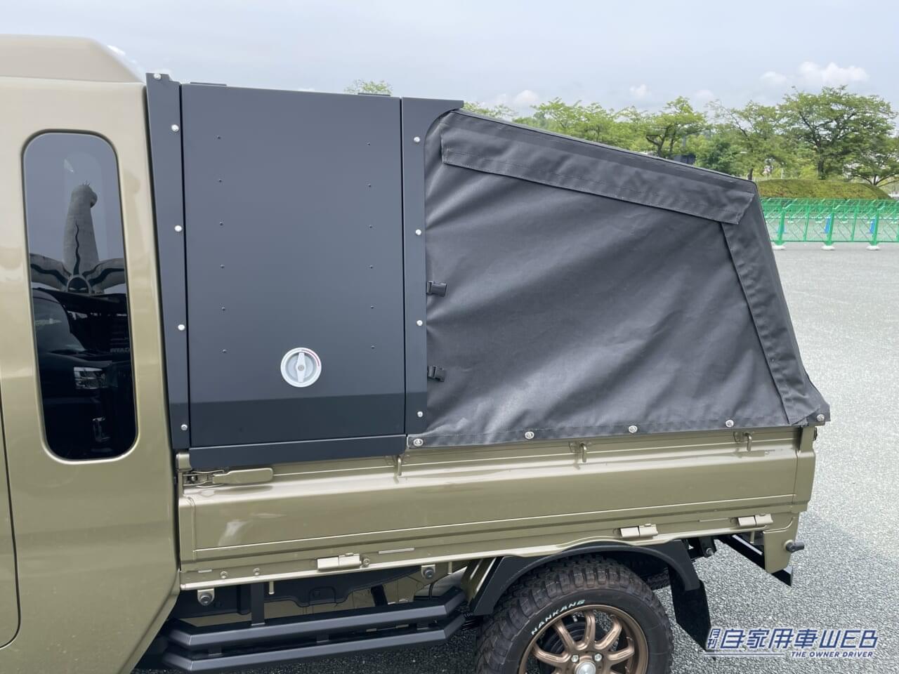 |ミリタリー感抜群のカスタム軽トラ! まるで軍用車のような仕上がりだ