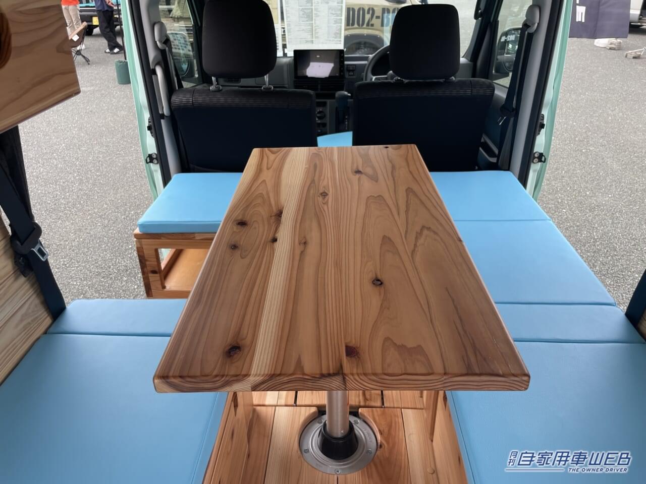 |「嘘でしょ、天井まで?」「軽バンとは思えない」天然木のボックスで遊べる軽キャンパー