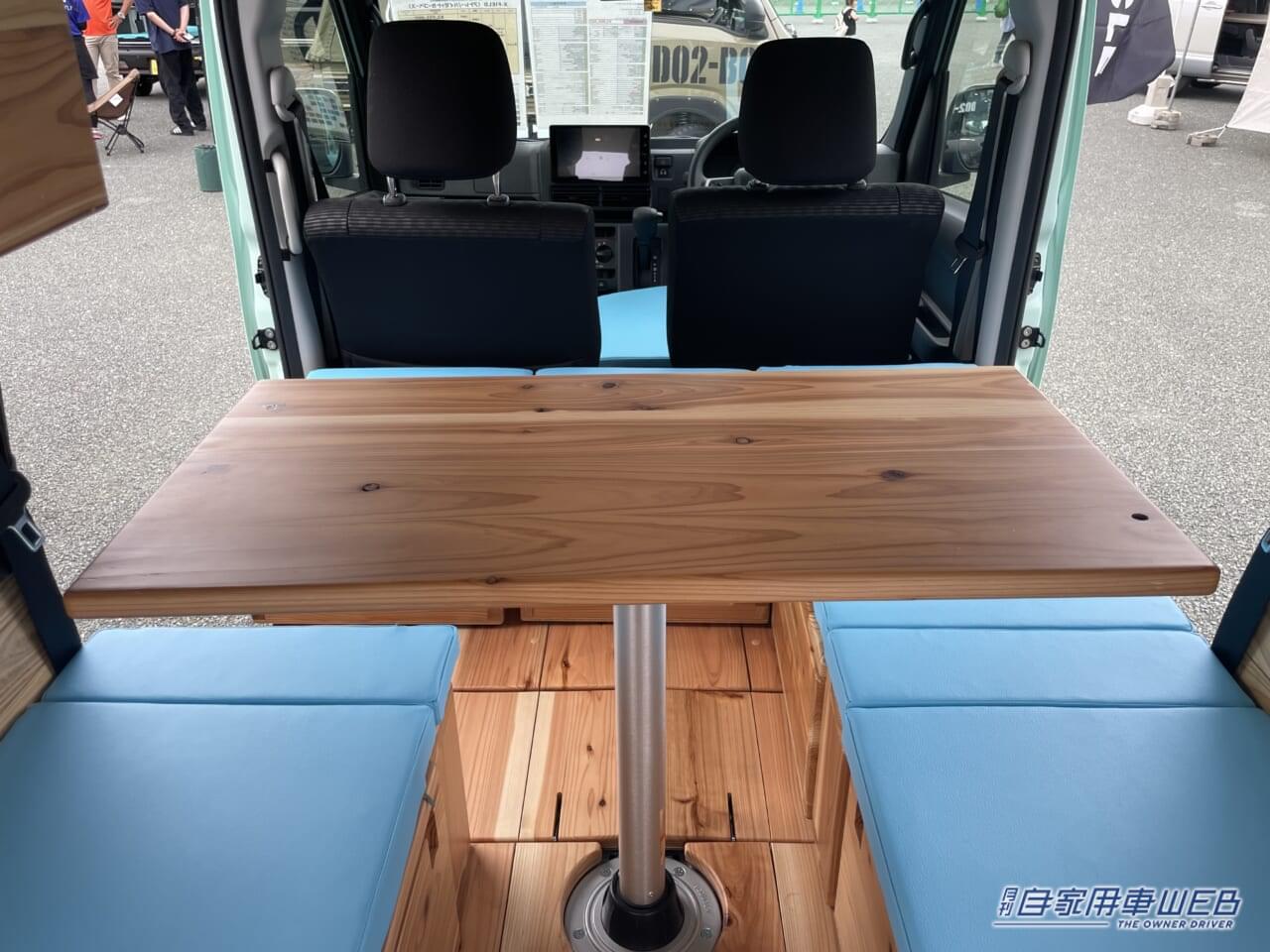 |「嘘でしょ、天井まで?」「軽バンとは思えない」天然木のボックスで遊べる軽キャンパー