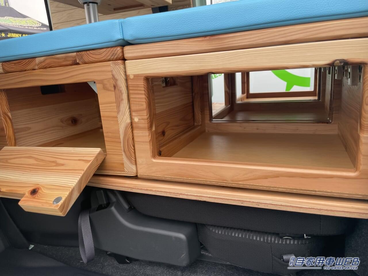|「嘘でしょ、天井まで?」「軽バンとは思えない」天然木のボックスで遊べる軽キャンパー