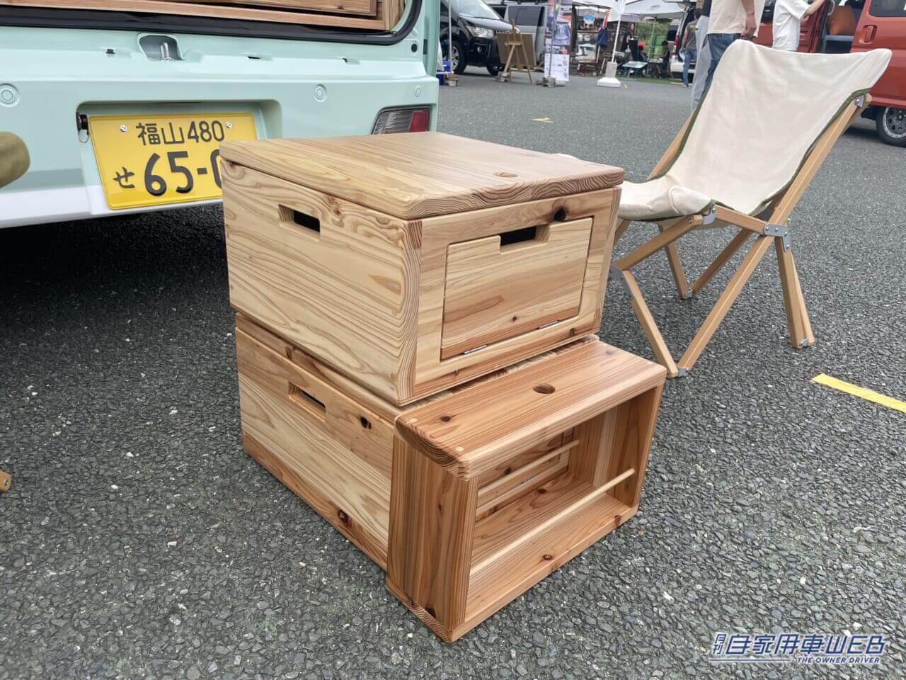 |「嘘でしょ、天井まで?」「軽バンとは思えない」天然木のボックスで遊べる軽キャンパー