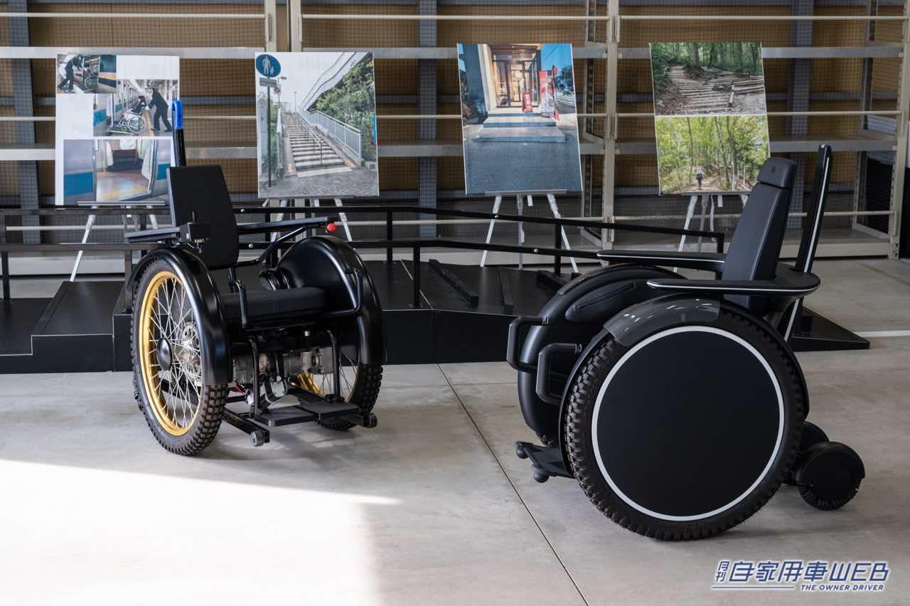|トヨタテクニカルワークショップで見つけた、車いすワンタッチ固定装置と階段上れる電動車いす