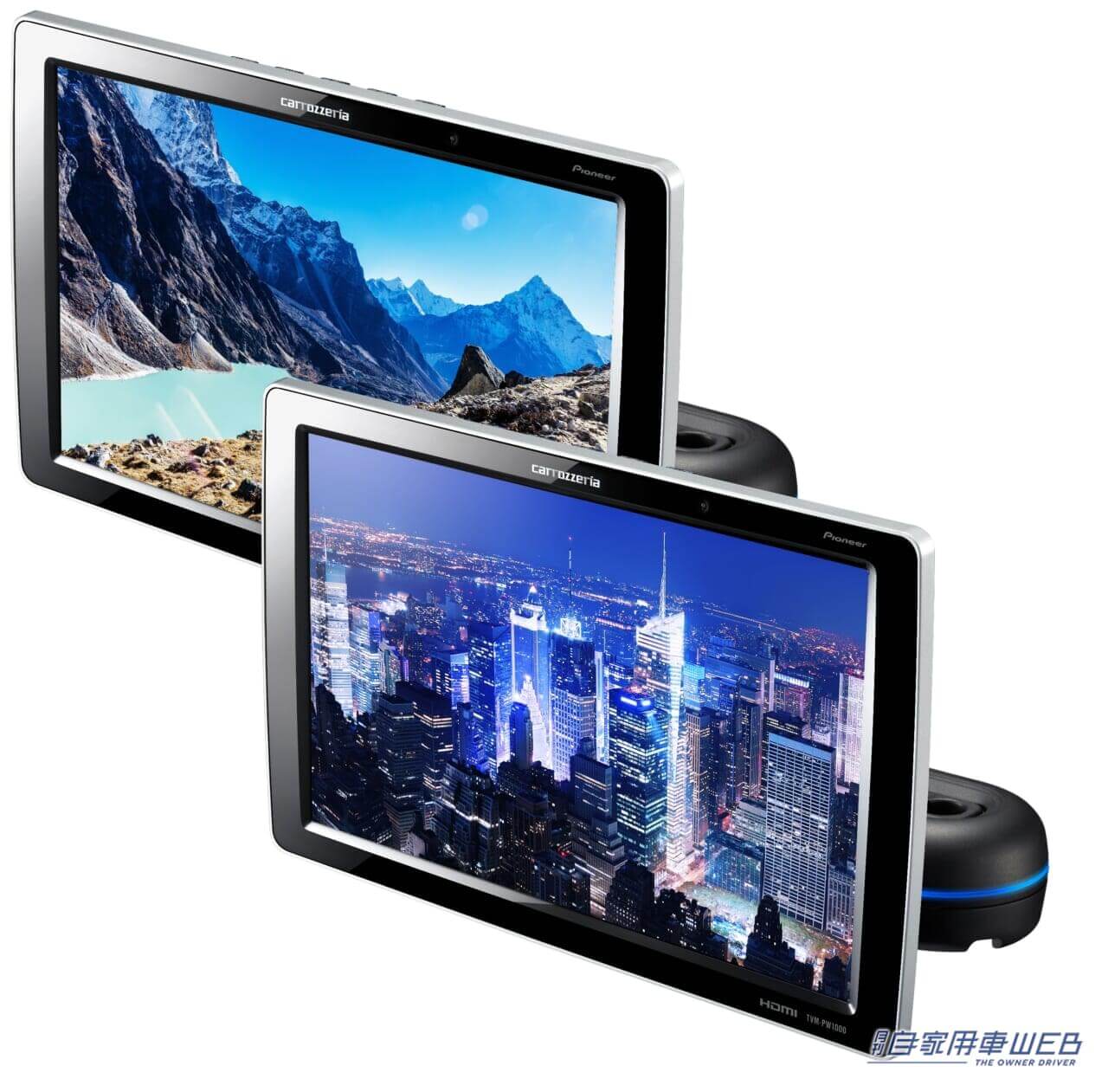 |後部座席用にディスプレイを後付け! 好きな映像を楽しめる高画質モニターがパイオニアから登場