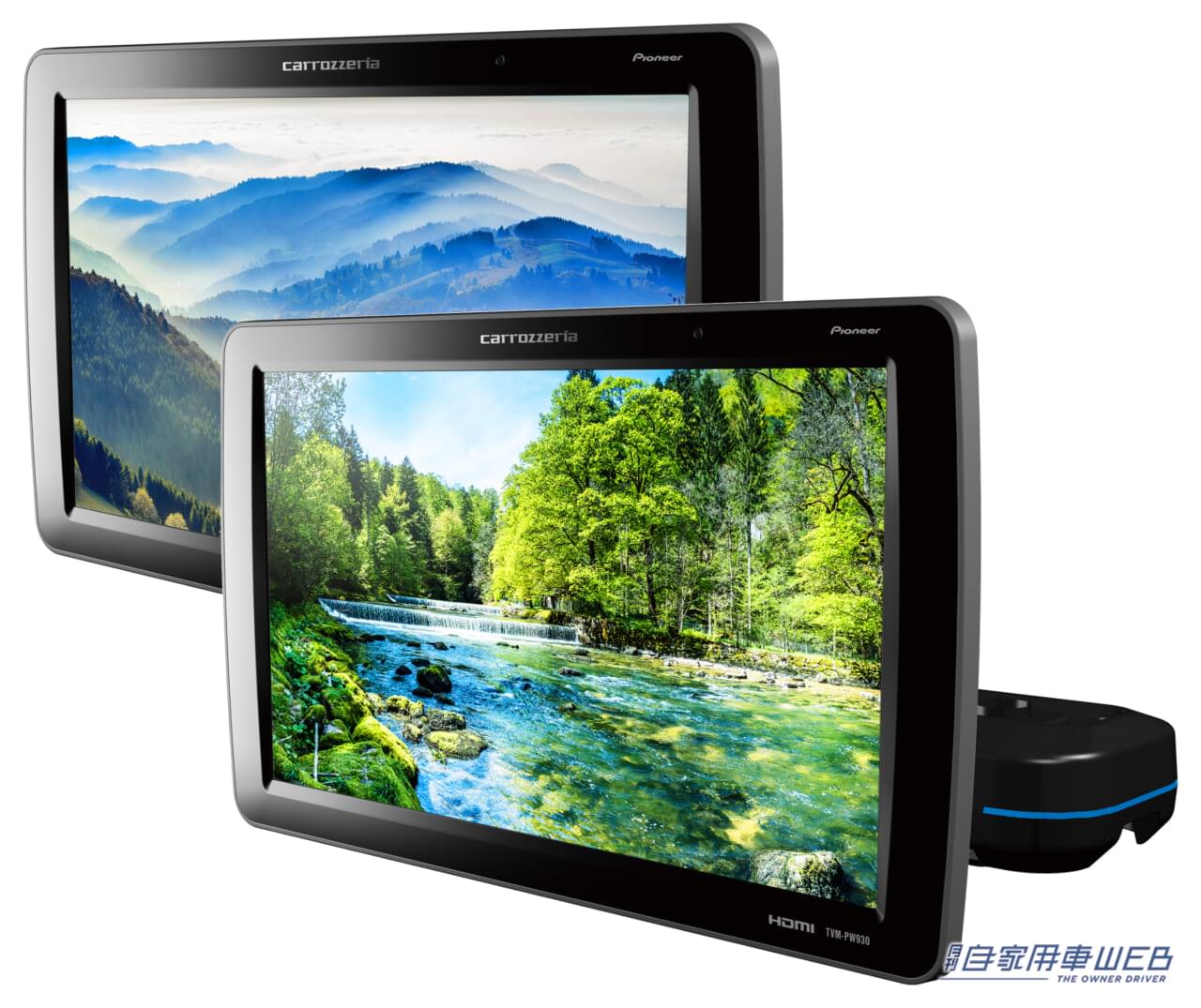 |後部座席用にディスプレイを後付け! 好きな映像を楽しめる高画質モニターがパイオニアから登場