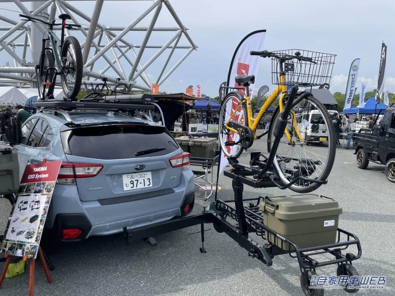 |ロードバイクが4台積めるスバルXV! ラゲッジキャリアもシャワーも付いたサイクリストの夢の車