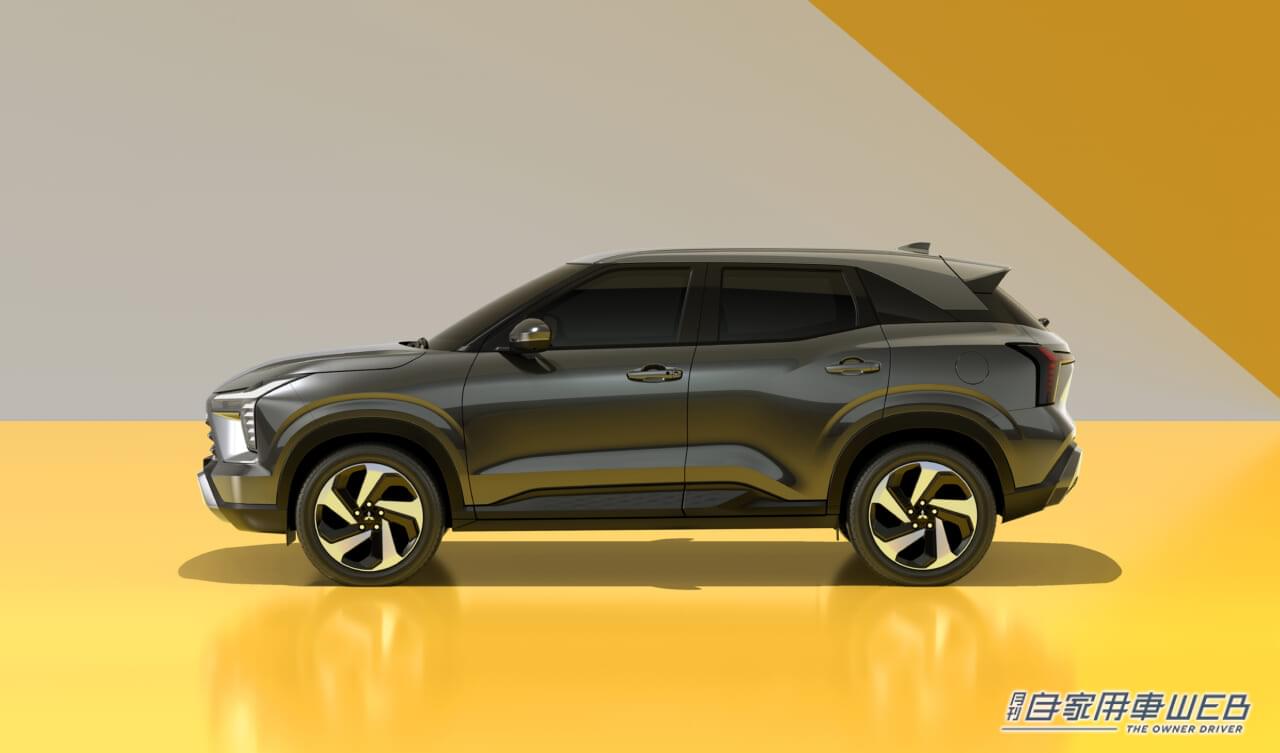 |三菱新型コンパクトSUV、個性的な外観デザインを先行公開。インドネシアオートショーで初公開。現地では11月から販売開始!