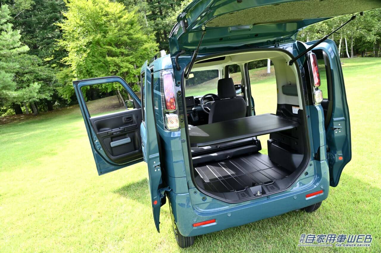 |商用車と侮るなかれ! 広々フラットな荷室狙いならば、有力候補に躍り出る実力派に注目すべし【ダイハツ・アトレー/スズキ・スペーシアベース/ホンダ・N-VAN】