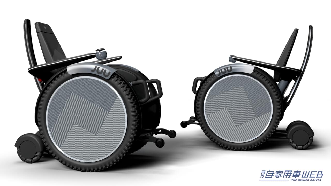 |走破性とデザイン性を備えた電動車いすタイプの新たなコンセプトモビリティ。トヨタ「JUU(ジェイユーユー)」【ジャパンモビリティショー2023出展車両情報】