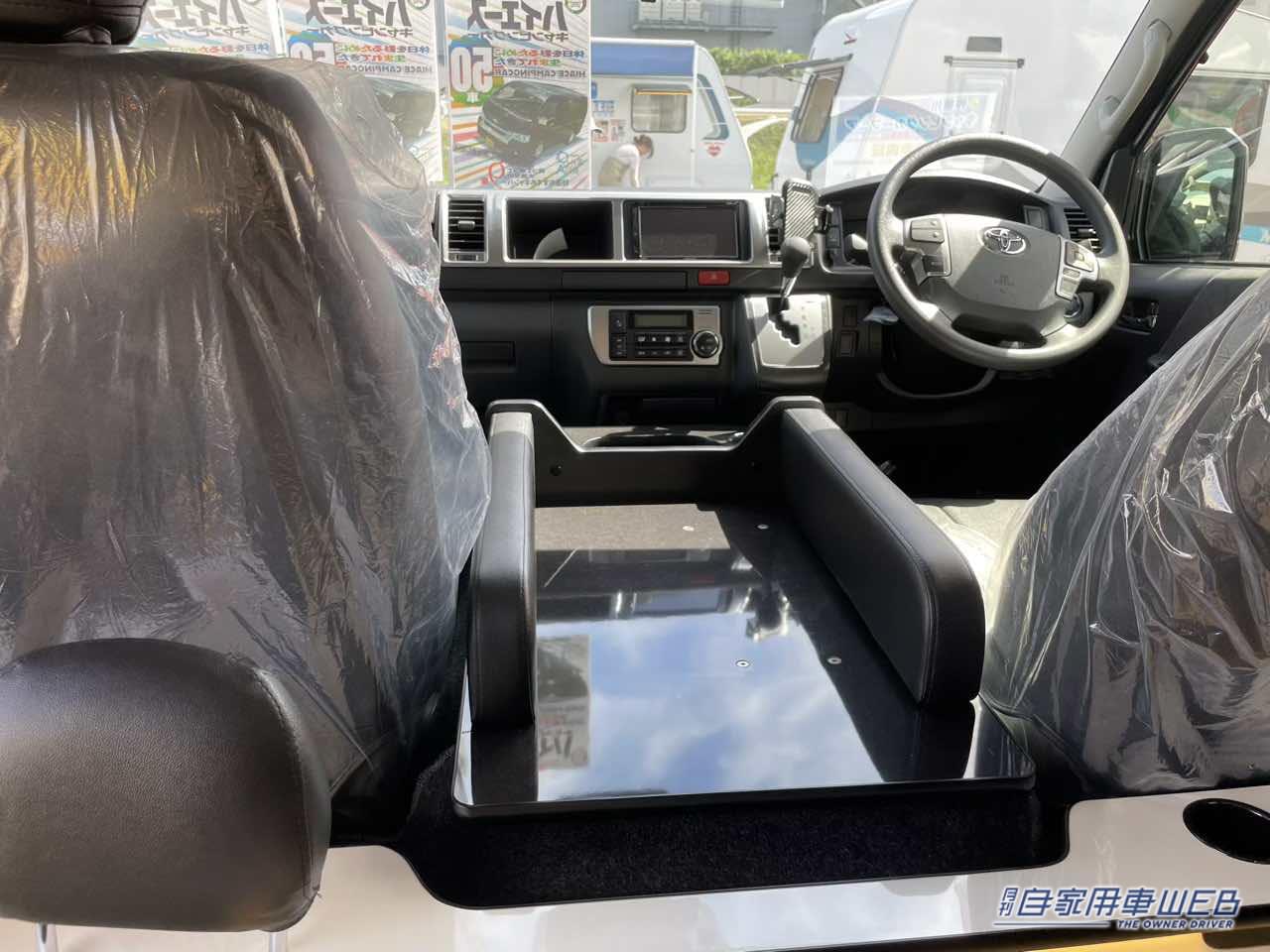 |ウォークスルー構造がめちゃ便利!乗れます、寝れます、積めます。チャイルドシートOK!家族で楽しむキャンピングカー。