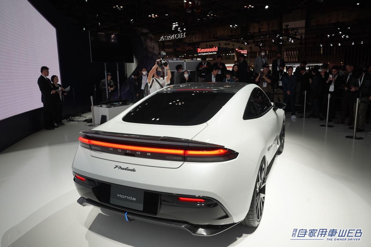 |【JMS2023コンセプトカー】王道の2ドアスペシャリティクーペが電動化で復活! ホンダ「プレリュード コンセプト」